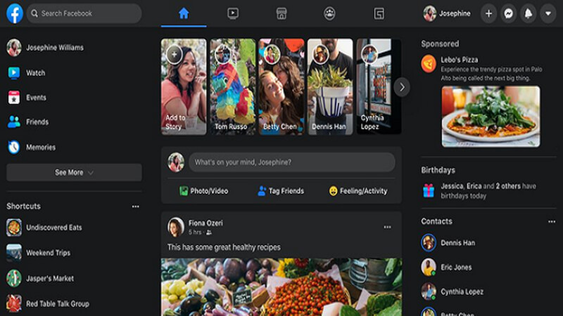 Kích hoạt giao diện đen mới toanh trên Facebook