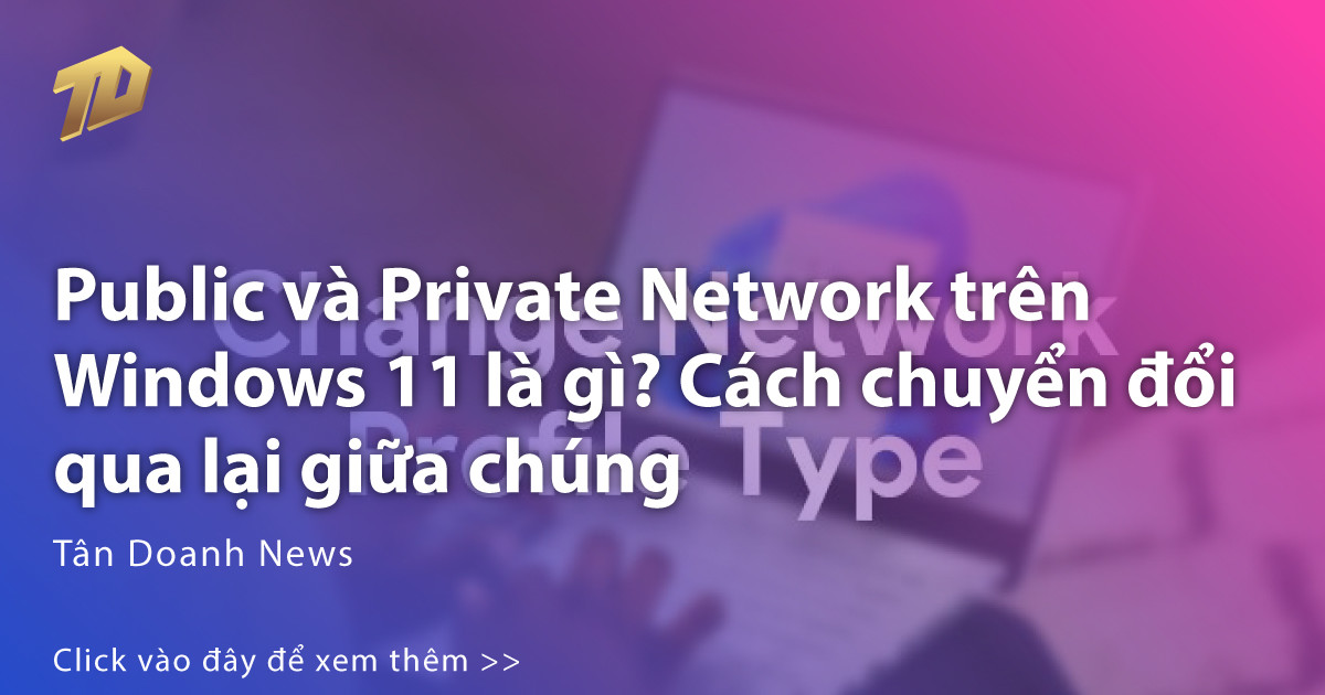 Public và Private Network trên Windows 11 là gì? Cách chuyển đổi qua lại giữa chúng - Tân Doanh News