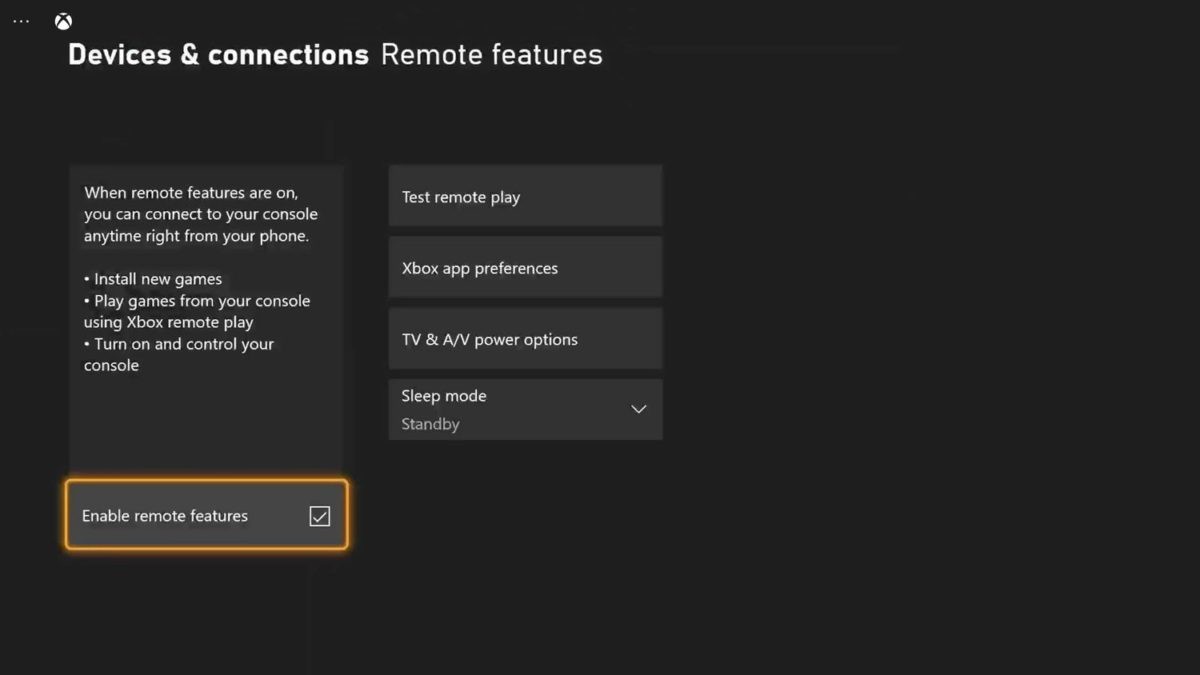xbox remote features