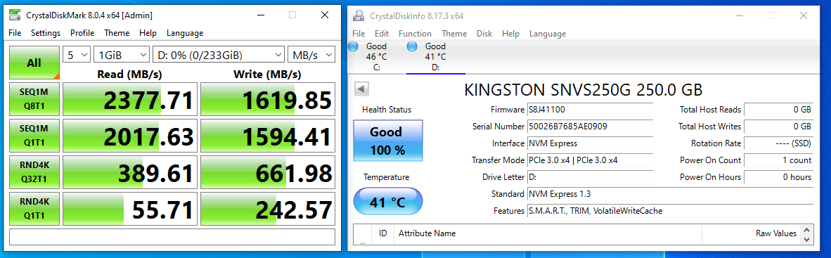 Kingston NV1 250GB test