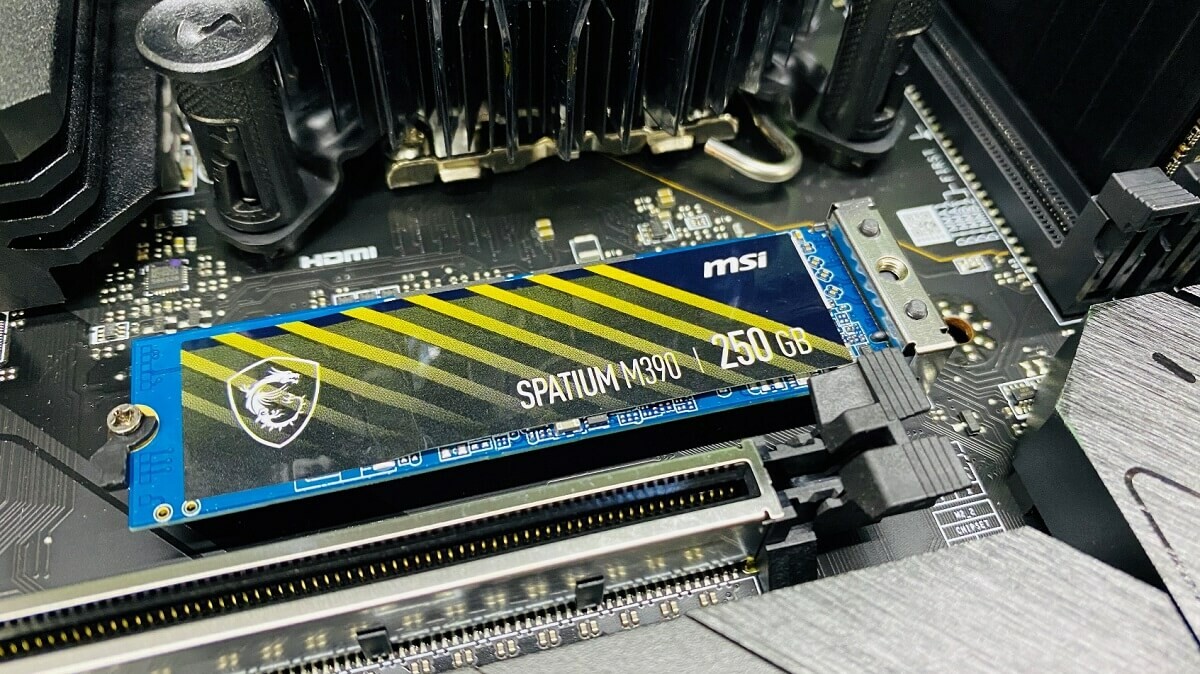 MSI Spatium M390 250GB – NVMe PCIe Gen3 x4 SSD