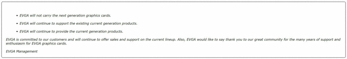 EVGA chính thức chấm dứt quan hệ đối tác với NVIDIA 
