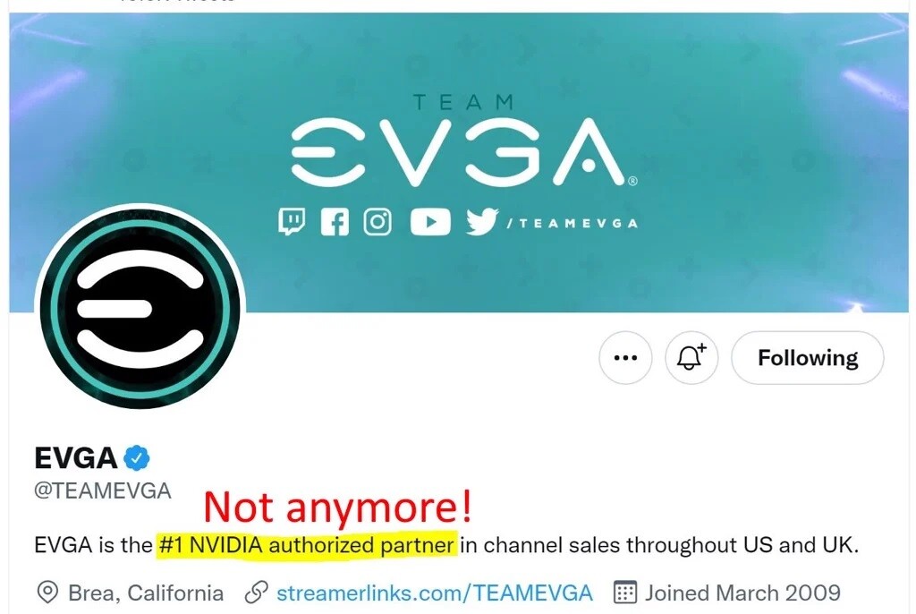 EVGA chính thức chấm dứt quan hệ đối tác với NVIDIA 