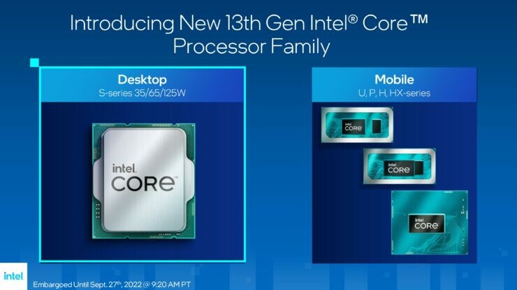 Thông tin về Intel Gen 13 Core i9-13900K, Core i7-13700K, Core i5-13600K