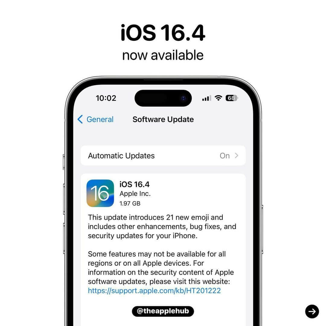 iOS 16.4 available