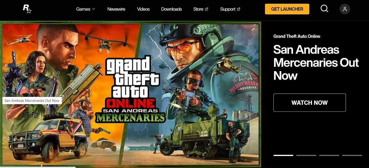 Rockstar Games website for GTA 6