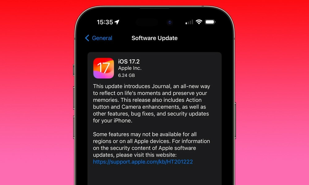 ios 17.2 update