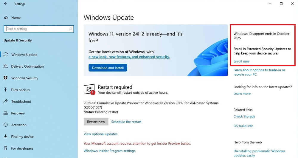 Stay on Windows 10 ESU tool