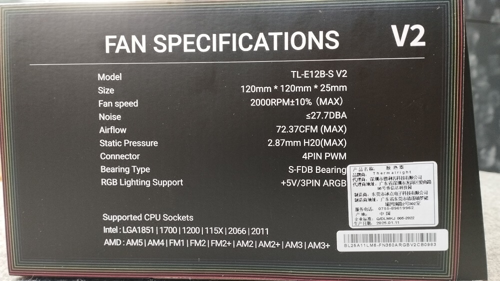 Thermalright Frozen Notte 240 BLACK ARGB V2 - AIO CPU Cooler