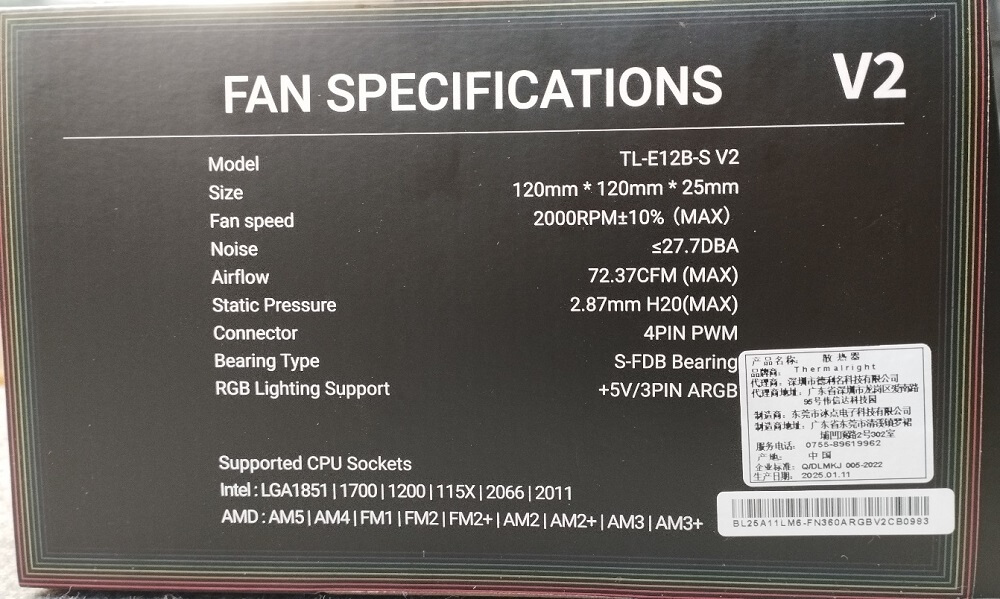 Thermalright Frozen Notte 360 BLACK ARGB V2- AIO CPU Cooler