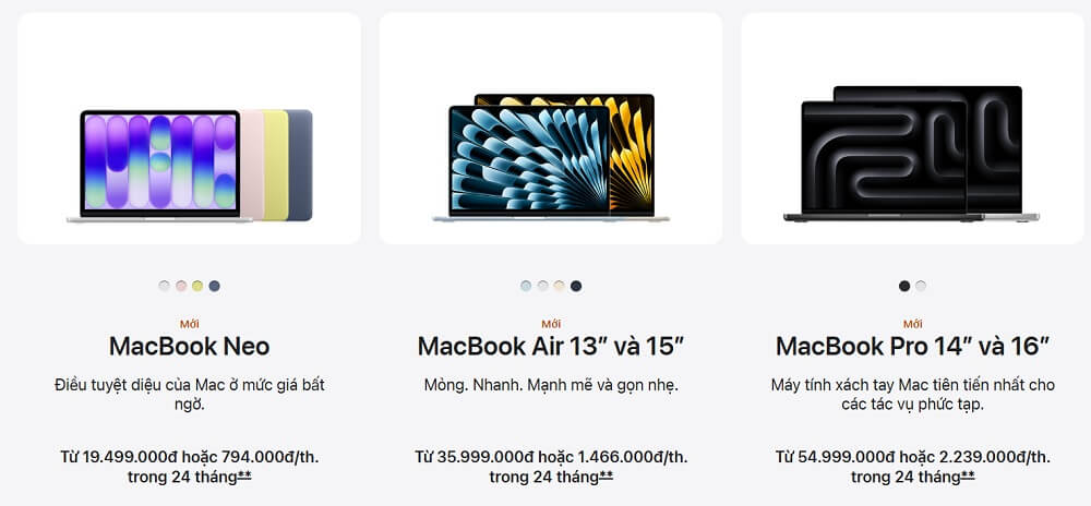 apple Macbook tăng giá 26.06.2026