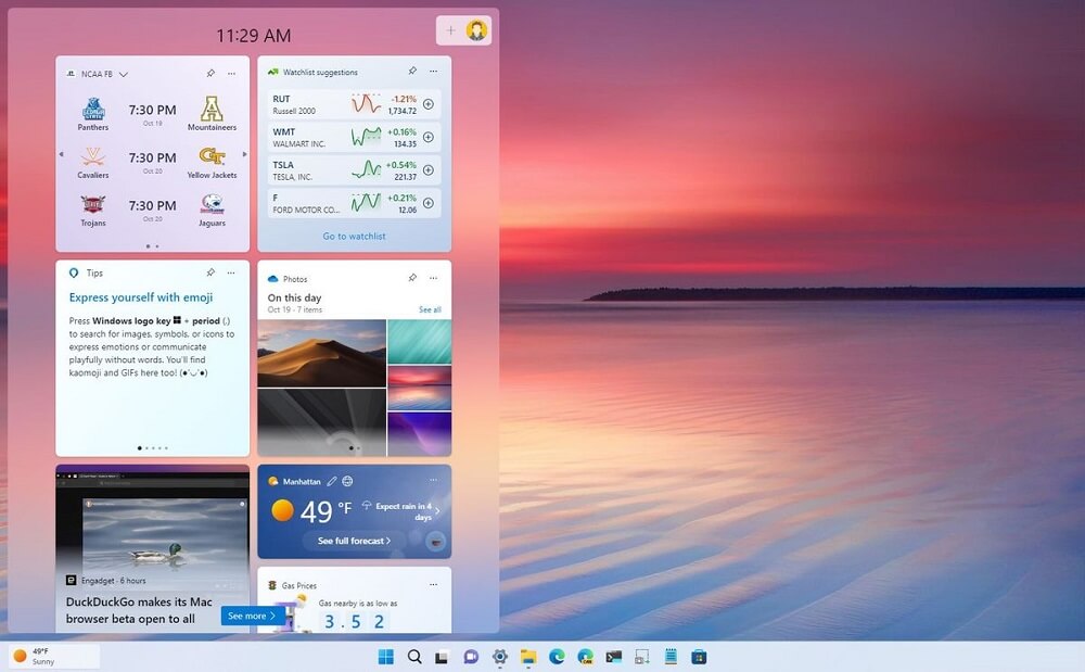 windows 11 widgets